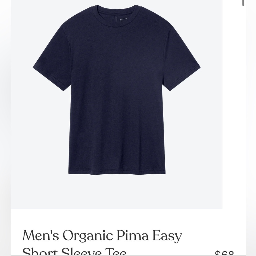NWOT Lahgo Men's Organic Pima Easy Short Sleeve Tee